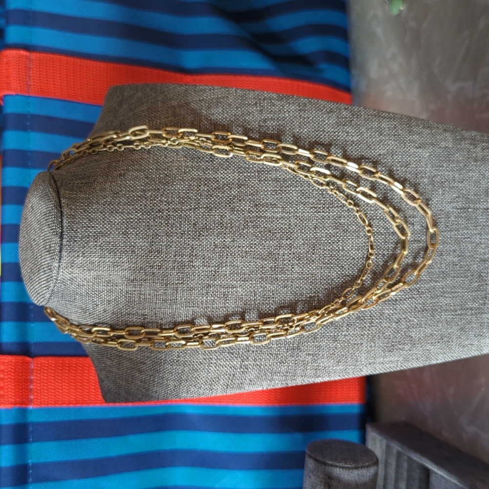Triple Strand Paperclip Necklace